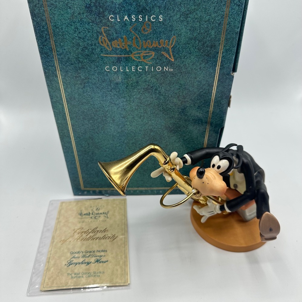 WDCC Disney Goofy Grace Notes Symphony Hour Figurine COA Box - Repaired Damage